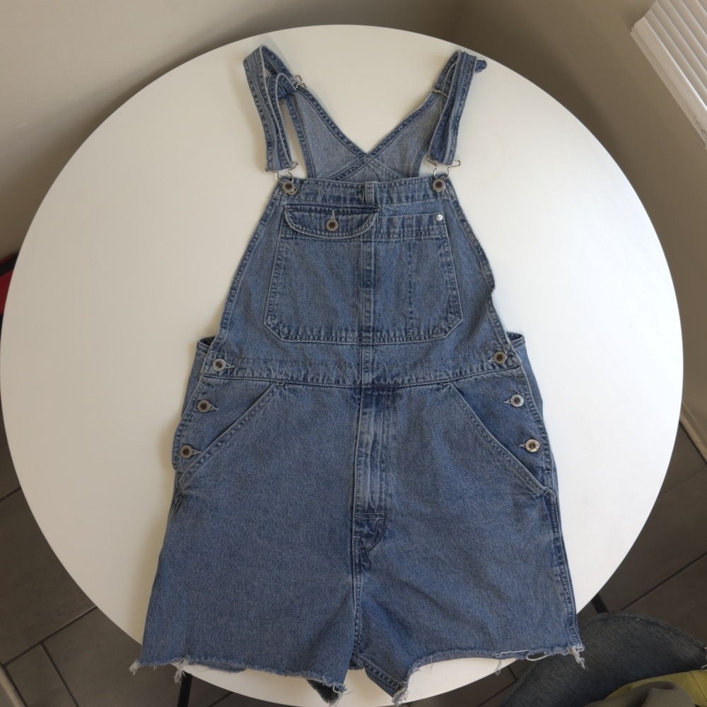 Vintage Levis SilverTab Denim Shortalls Medium Wash  Overalls